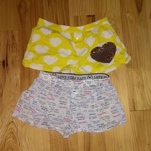 2 pairs PINK, VICTORIA'S SECRET XS shorts!
